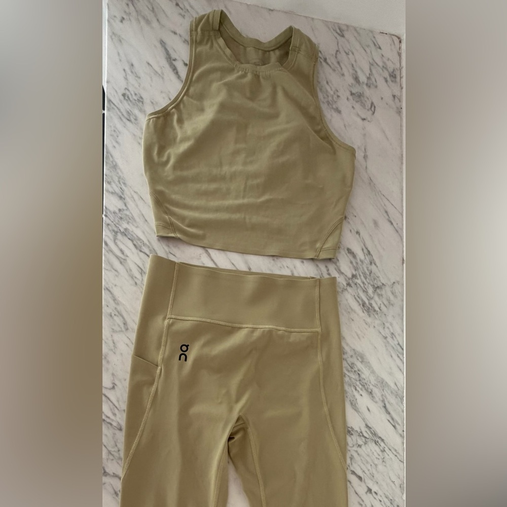 On Running High-Waist Active Leggings + Matching Crop Top
